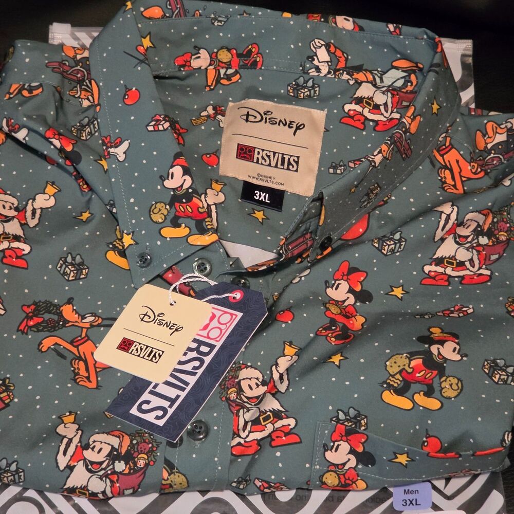 RSVLTS 3XL Mens Disney A Very Vintage Christmas Jolly Holiday D23 Exclusive NWT